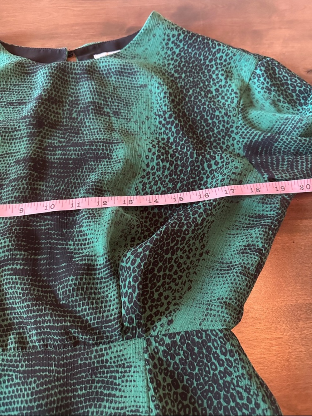 Waverly Grey Liberant Green Patterned Open Back Dress size small - Picture 7 of 8